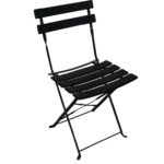 Zestaw Mebli Bistro w Stylu Francuskim - Składany Stół i Krzesła, Czarny - obrazek 3