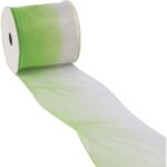 Wstążka Dekoracyjna Zielono-Biała na Szpuli - Wiosenne i Wielkanocne Ozdoby