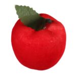 Komplet 6 czerwonych zawieszek w kształcie jabłek do dekoracji świątecznych - obrazek 3