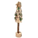 Drewniana Choinka Bożonarodzeniowa 38 cm - Zielony Dekoracyjny Element Świąteczny