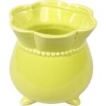 Dekoracyjny Ceramiczny Wazonik w Kolorze Zielonym - obrazek 2