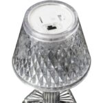 Lampka stołowa LED bateria, przezroczysta 12 cm - obrazek 3