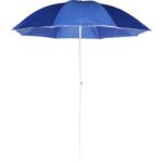 Niebieski Parasol Plażowy o Średnicy 180 cm z Regulowaną Wysokością i Mocną Tkaniną 170T