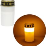 Znicz elektryczny Świeca LED Biała 12.2cm