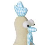 Dekoracyjna Figurka Wielkanocna - Stojąca Kura z Materiału, Niebieska, 25 cm - obrazek 2