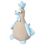 Dekoracyjna Figurka Wielkanocna - Stojąca Kura z Materiału, Niebieska, 25 cm