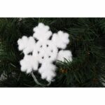 Komplet 2 Białych Opalizujących Śnieżynek Styropianowych 11cm w Boxie PVC - obrazek 2