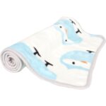 Kocyk dla Psów z Motywem Ptaków - Jasno-Kremowy - obrazek 2