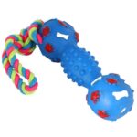 Gryzak piszczący niebieski ze sznurkiem - obrazek 2