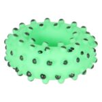 Zielony, Gumowy Gryzak dla Psa w Kształcie Pączka z Piszczakiem - obrazek 2