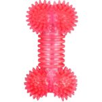 Czerwony Gryzak dla Psa w Kształcie Kości z Bezpiecznej Gumy