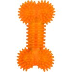 Gryzak dla psa Pomarańczowa kość z bezpiecznej gumy