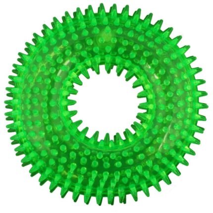 Zielony Gryzak dla Zwierząt z Piszczkiem, Wytrzymały i Bezpieczny