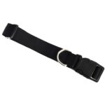 Wytrzymała Obroża dla Zwierząt w Kolorze Czarnym z Regulowaną Długością