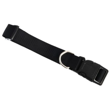 Wytrzymała Obroża dla Zwierząt w Kolorze Czarnym z Regulowaną Długością