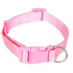 Wytrzymała Obroża dla Psa w Kolorze Różowym z Regulowanym Rozmiarem - obrazek 2
