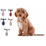 Elegancka Obroża z Krawatem i Bezpiecznym Dzwoneczkiem w Kolorze Bordowym - obrazek 3