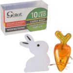 ZAJĄCZKI I MARCHEWKI GIRLANDA ŚWIETLNA LAMPKI 10LED WIELKANOC