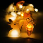 ZAJĄCZKI I MARCHEWKI GIRLANDA ŚWIETLNA LAMPKI 10LED WIELKANOC - obrazek 3
