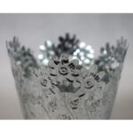 Ocynkowany Doniczka Dekoracyjna z Motywem Kwiatowym - obrazek 3