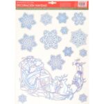 Naklejka samoprzylepna na okno Sanie ze śnieżynkami