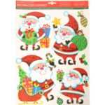 Naklejka samoprzylepna na okno Mikołaje