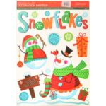 Naklejka Samoprzylepna na Okno z Motywem Bałwanów 30x40 cm