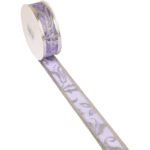 Wstążka dekoracyjna wrzosowo srebrna 3cm x 2,7 m