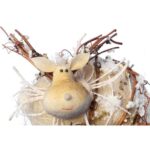 RENIFER FIGURKA STOJĄCA Z SIZALU I GAŁĄZEK 17 cm - obrazek 3