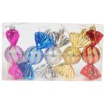 Zestaw 5 bombek plastikowych cukierków 11 cm kolorowe - obrazek 2