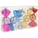 Zestaw 5 bombek plastikowych cukierków 11 cm kolorowe - obrazek 3