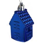 Komplet 6 bombek plastikowych w kształcie domków 6 cm - obrazek 3