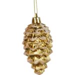 Zestaw 5 Multikolorowych Plastikowych Bombek-Szyszek z Brokatem, 9 cm - obrazek 3