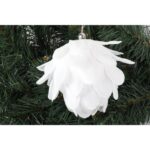 Biała Styropianowa Szyszka Śnieżna 10 cm w Boksie PVC - Bombka Choinkowa - obrazek 2