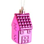 Komplet 6 bombek plastikowych w kształcie domków - obrazek 2