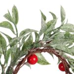 Wianek z jarzębiny z liśćmi stroik 20 cm DEKORACJA NA ŚWIECZKĘ ŚWIĘTA - obrazek 3