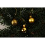 Komplet 27 bombek plastikowych 2 cm złote - obrazek 2