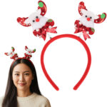 Opaska na głowę z RENIFERAMI 23 cm