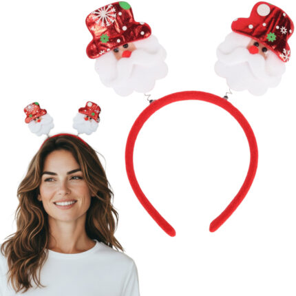 Opaska na głowę z MIKOŁAJAMI 23 cm