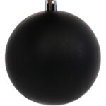 Zestaw 6 Czarnych Bombek Plastikowych 6cm w Przezroczystym Pudełku - obrazek 3