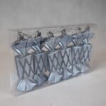 Zestaw 6 Grafitowych Ozdób Choinkowych w Kształcie Cukierka z Brokatem - obrazek 2