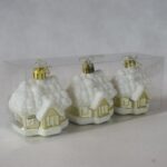 Zestaw 3  bombek plastikowych -domki/kształtki - obrazek 2