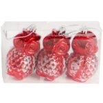 Zestaw 3 Bombek Bożonarodzeniowych w Kształcie Sowy 10 cm – Wytrzymałe i Dekoracyjne Ozdoby Świąteczne Czerwone - obrazek 2