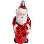 Zestaw 3 Bombek Bożonarodzeniowych w Kształcie MIKOŁAJA 10 cm – Wytrzymałe i Dekoracyjne Ozdoby Świąteczne Czerwone - obrazek 3