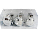 Zestaw 3 Bombek Bożonarodzeniowych w Kształcie PTAKÓW 6 cm – Wytrzymałe i Dekoracyjne Ozdoby Świąteczne Srebrne - obrazek 2