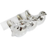 Zestaw 3 Bombek Bożonarodzeniowych w Kształcie PTAKÓW 6 cm – Wytrzymałe i Dekoracyjne Ozdoby Świąteczne Srebrne - obrazek 3