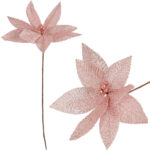 GWIAZDA BETLEJEMSKA POINSECIA OZDOBA KWIAT NA CHOINKĘ DEKORACJA DO STROIKA NA ŚWIĘTA RÓŻOWA