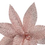 GWIAZDA BETLEJEMSKA POINSECIA OZDOBA KWIAT NA CHOINKĘ DEKORACJA DO STROIKA NA ŚWIĘTA RÓŻOWA - obrazek 3