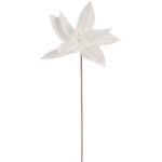 GWIAZDA BETLEJEMSKA POINSECIA OZDOBA KWIAT NA CHOINKĘ DEKORACJA DO STROIKA NA ŚWIĘTA BIAŁA OPALIZUJĄCA - obrazek 2