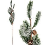 GAŁĄZKA OZDOBNA ŚWIĘTA STROIK BOŻE NARODZENIE GAŁĄZKI SZTUCZNE SZYSZKI 62 CM